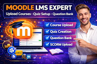 upload moodle lms courses, convert questions to quizzes for moodle course