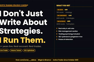 write a crypto trading strategy guide or educational content