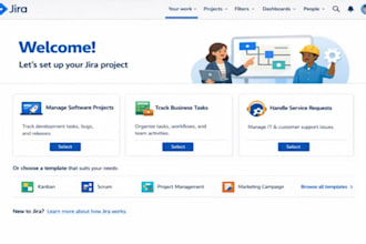 create and configure a jira project for your project, product task management