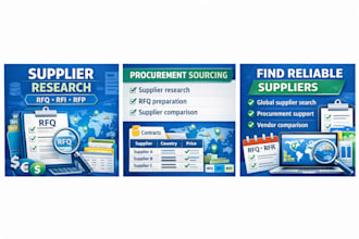 do supplier research and prepare rfq, rfi or rfp for your sourcing project