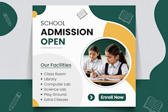 design professional school event flyer, education poster