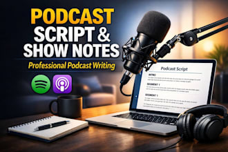 craft podcast scripts and compelling show notes
