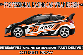 create professional racing car wrap and itasha car wrap design