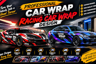 create professional racing car wrap and itasha car wrap design