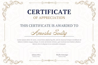 design high school diploma certificate, college, university degree transcript