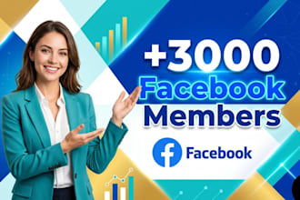grow up 3000 facebook members fast