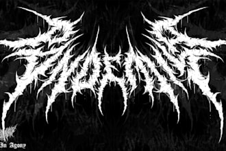 do death, black metal, grindcore, hardcore band logo