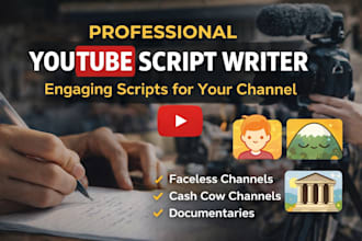 write engaging youtube scripts for faceless channels