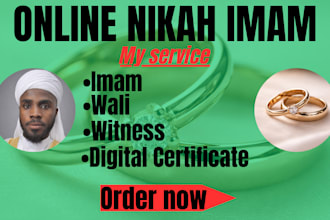 perform online nikah islamic marriage imam wali witness