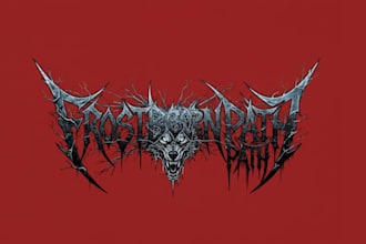 draw thrash metal and heavy metal logo for your band