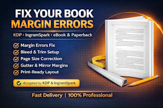 fix margin errors and professionally format your book for amazon kdp