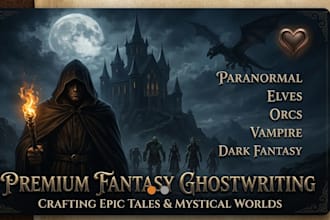 be your fantasy ghostwriter, fiction ebook ghostwriter, or KDP ghost writer