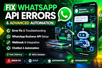 fix whatsapp errors build whatsapp chatbot whatsapp automation
