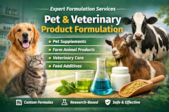 formulate pet care product, veterinary care products, farm animal products