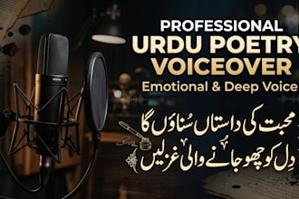 record a professional urdu sad poetry voiceover