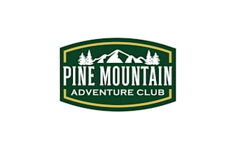 design pine mountain adventure club luxury air logo