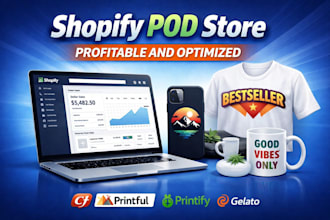 setup print on demand for shopify development website tshirt store