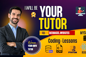 tutor cpp, sql, java, python, databases, nodejs and react js