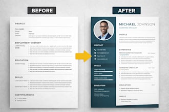 design professional CV resume and modern resume template