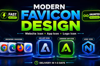 design modern favicon and app icon