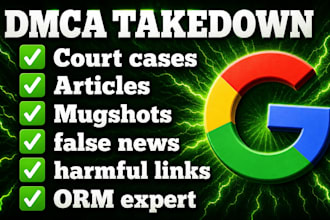 remove id photos, negative links, and articles from google