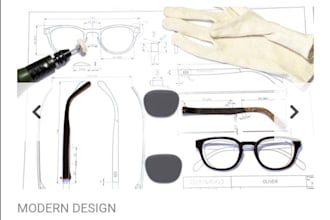 make technical drawings of eyewear eyeglasses for production