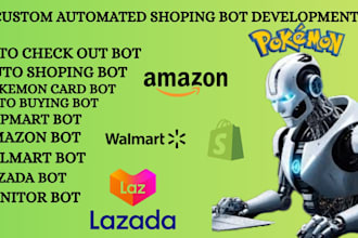build a custom auto purchase bot, auto checkout bot, pokémon bot auto buying bot