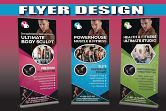 do modern billboard, yard sign, flyer, and signboard design