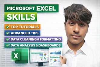 excel data cleaning, formatting, extracting and data analysis