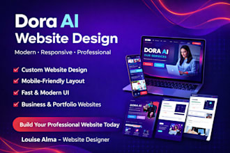 build a modern dora ai portfolio or business website on dora ai