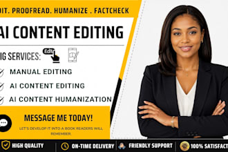humanize ai content with manual editing, ai content editing within 24h delivery