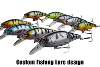 design custom 3d fishing lure design stl file for 3d printing and lure making
