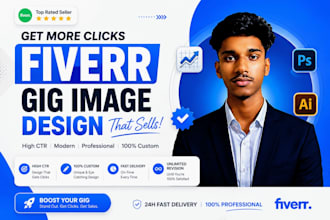 design a professional fiverr gig image and gig cover