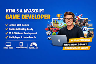 develop a professional HTML5 browser game using javascript and webgl