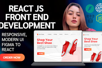 build responsive react js frontend website or UI