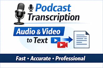 do accurate podcast transcription, audio to text, and youtube transcription