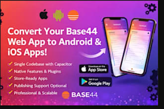 convert base44 lovable app to capacitor native IOS android app publish capacitor