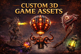 create 3d game assets, props or fantasy creatures