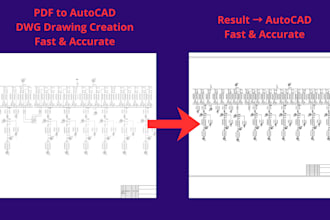 convert pdf or sketch to autocad 2d floor plan