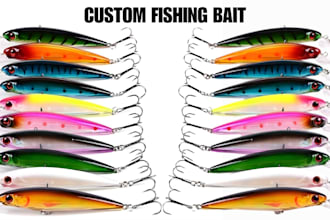 custom 3d fishing bait model design for soft plastic baits and lure prototypes