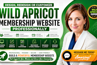 design, redesign or customize wild apricot membership website professionally