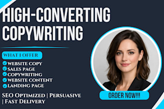 write website copy, sales page and landing page
