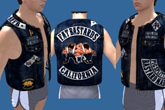 create custom fivem mc kuttes, mc patches, mc cuts with side rockers and ranks