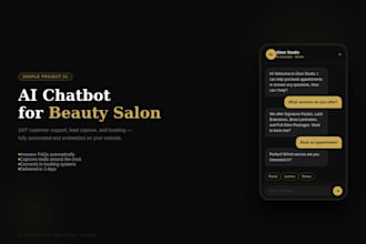 build a custom ai chatbot, booking agent, or business automation for you