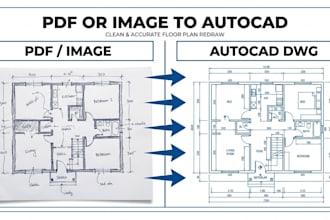 convert pdf or image floor plan to autocad drawing