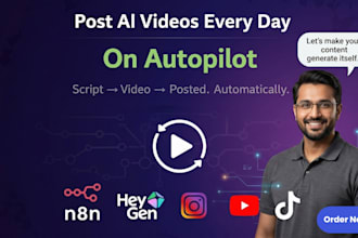 build an ai video automation system to post on social media