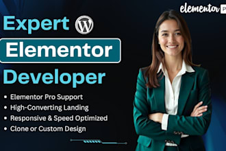 design elementor website and landing page as an elementor expert