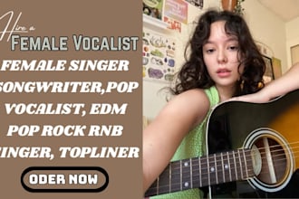 female rock singer pop topline songwriter pop edm vocals rock singer vocalist