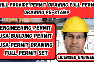 provide permit drawing and pe stamp as licensed engineer in new york and alabama