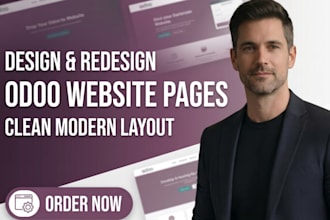 design or redesign odoo website with modern clean responsive layout